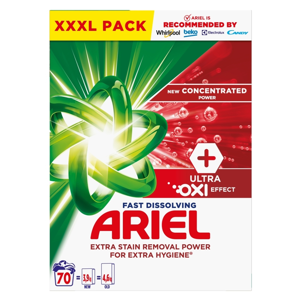 ARIEL  Ultra Oxi Effect Prací prášok Box 70 praní 3,85 kg