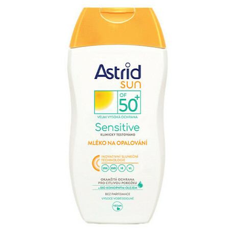 ASTRID Sun Mlieko na opaľovanie pre citlivú pokožku OF 50 150 ml