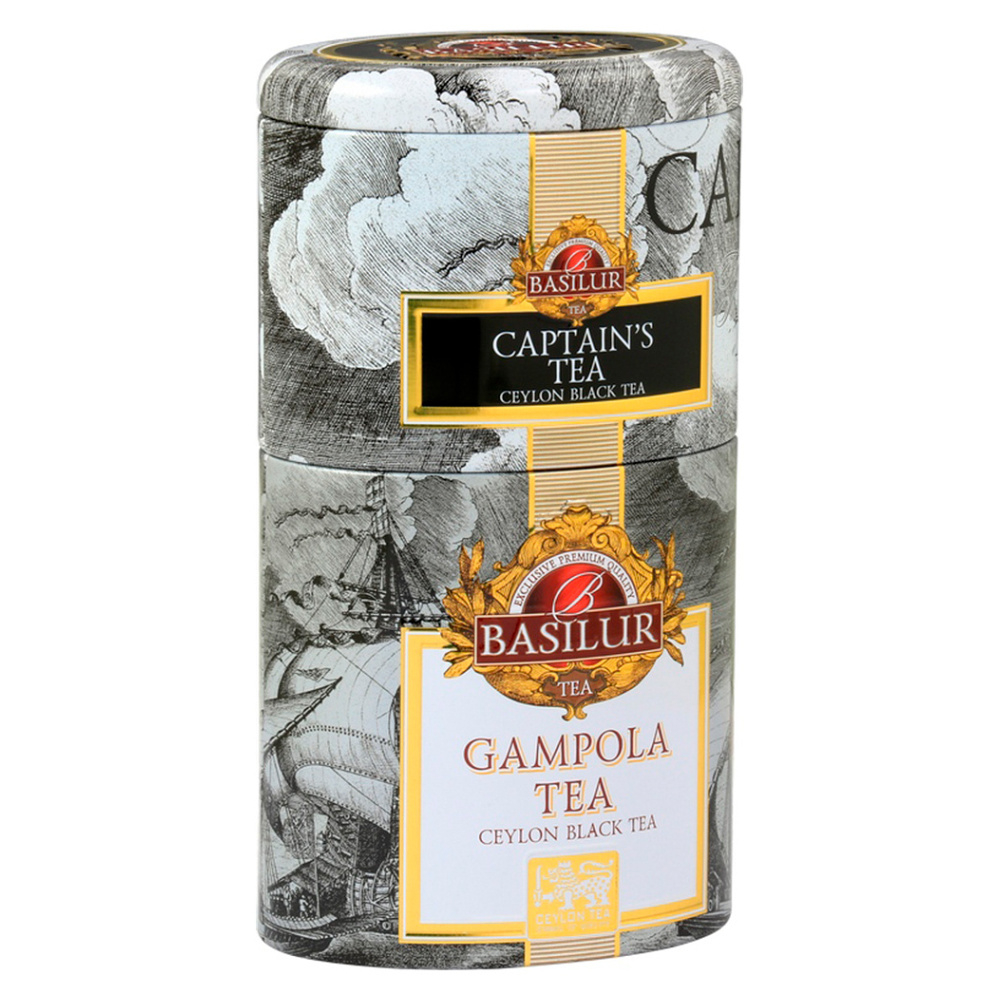 BASILUR 2v1 Captains  Gampola tea čierny sypaný čaj v plechu 100 g