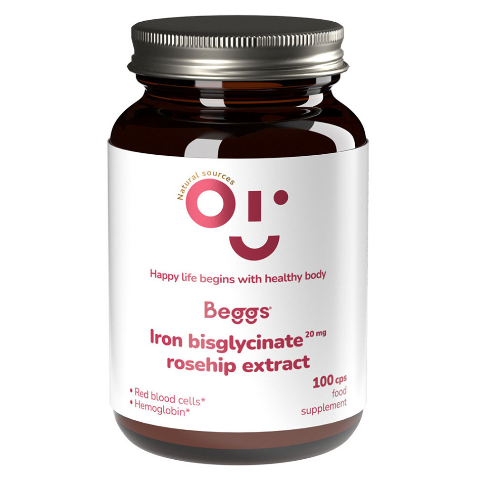 BEGGS Iron bisglycinate 20 mg  rosehip extract 100 kapsúl