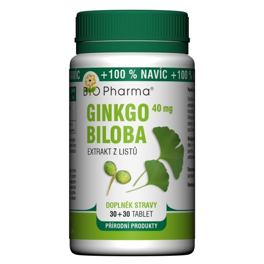BIO PHARMA Ginkgo Biloba extrakt 40 mg 3030 tabliet