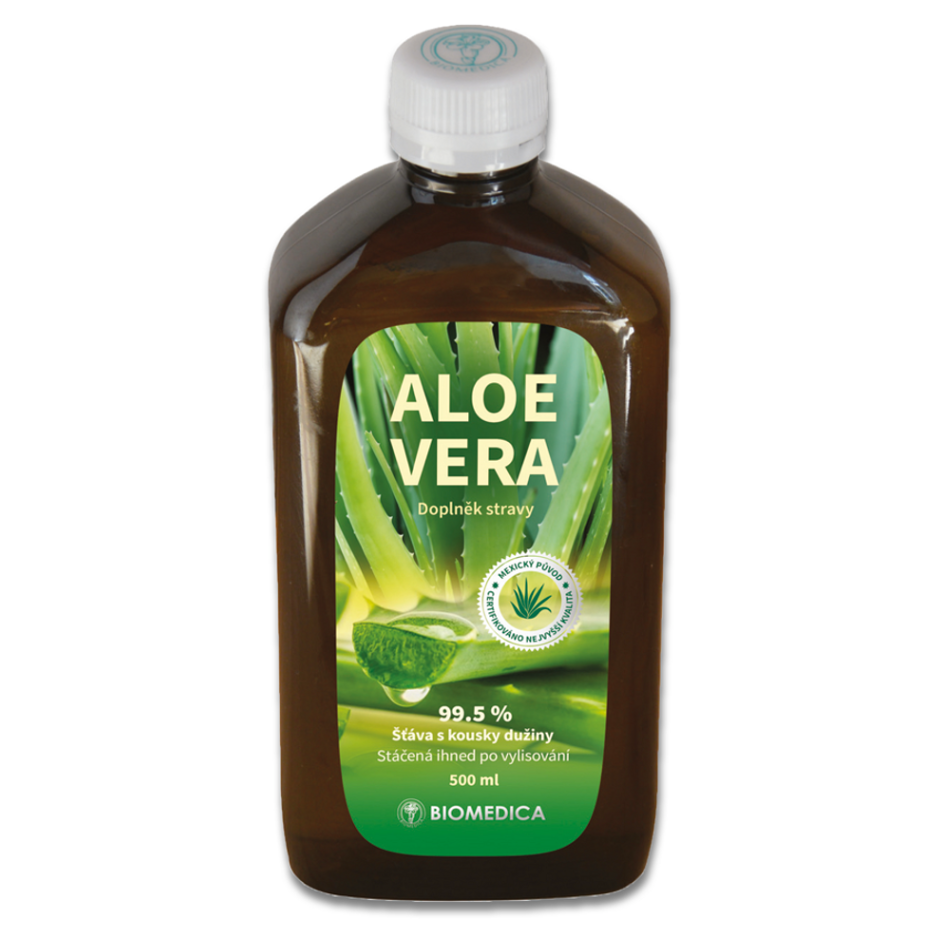 BIOMEDICA Aloe vera šťava 99.5  percent 500 ml