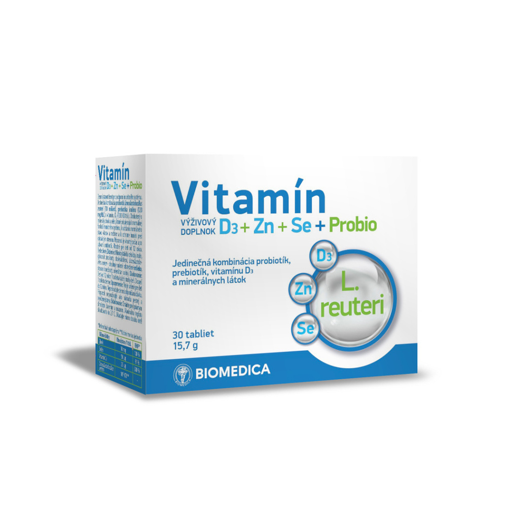 BIOMEDICA Vitamín D3  Zn  Se  Probio 30 tabliet