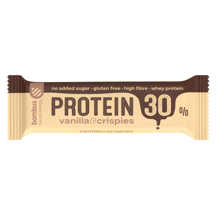 BOMBUS Protein 30 percent vanilka a chrumky 50 g