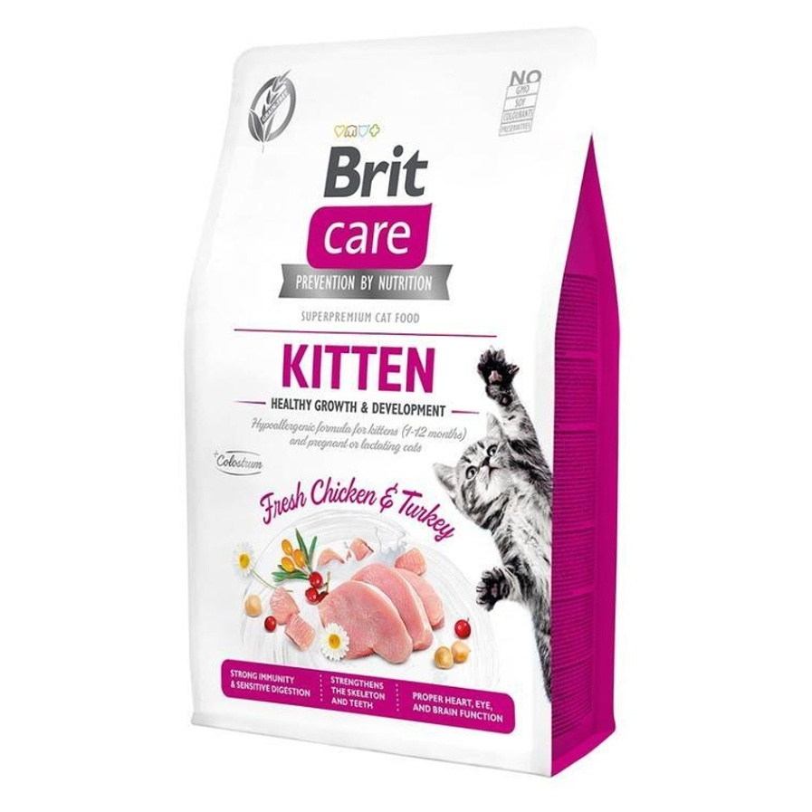 BRIT Care Kitten Healthy Growth  Development granule pre mačiatka a gravidné mačky 1 ks, Hmotnosť balenia: 2 kg