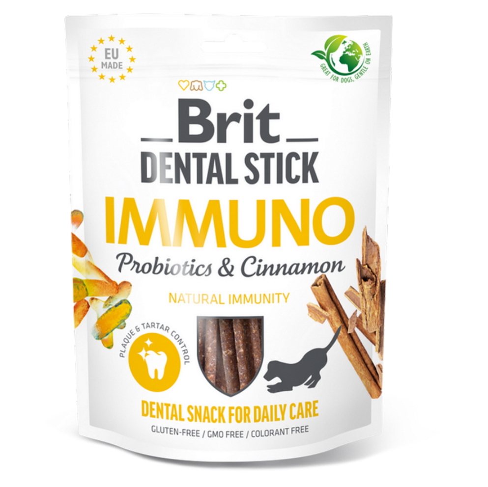 BRIT Dental Stick Immuno with Probiotics  Cinnamon 7 kusov