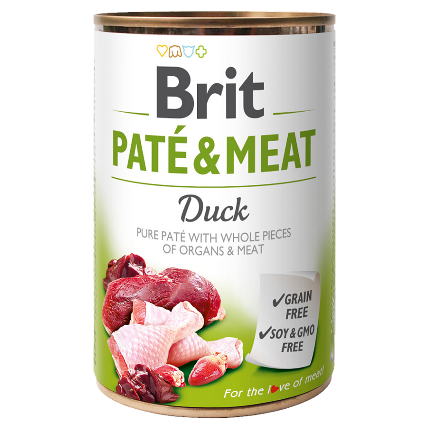 Brit PATÉ  MEAT Duck konzerva pre psov 400 g