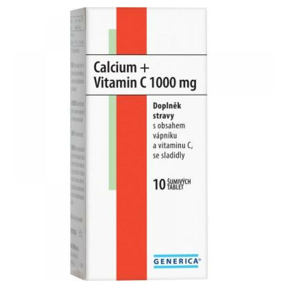 GENERICA Calcium  vitamín C 1000 mg 10 tabliet