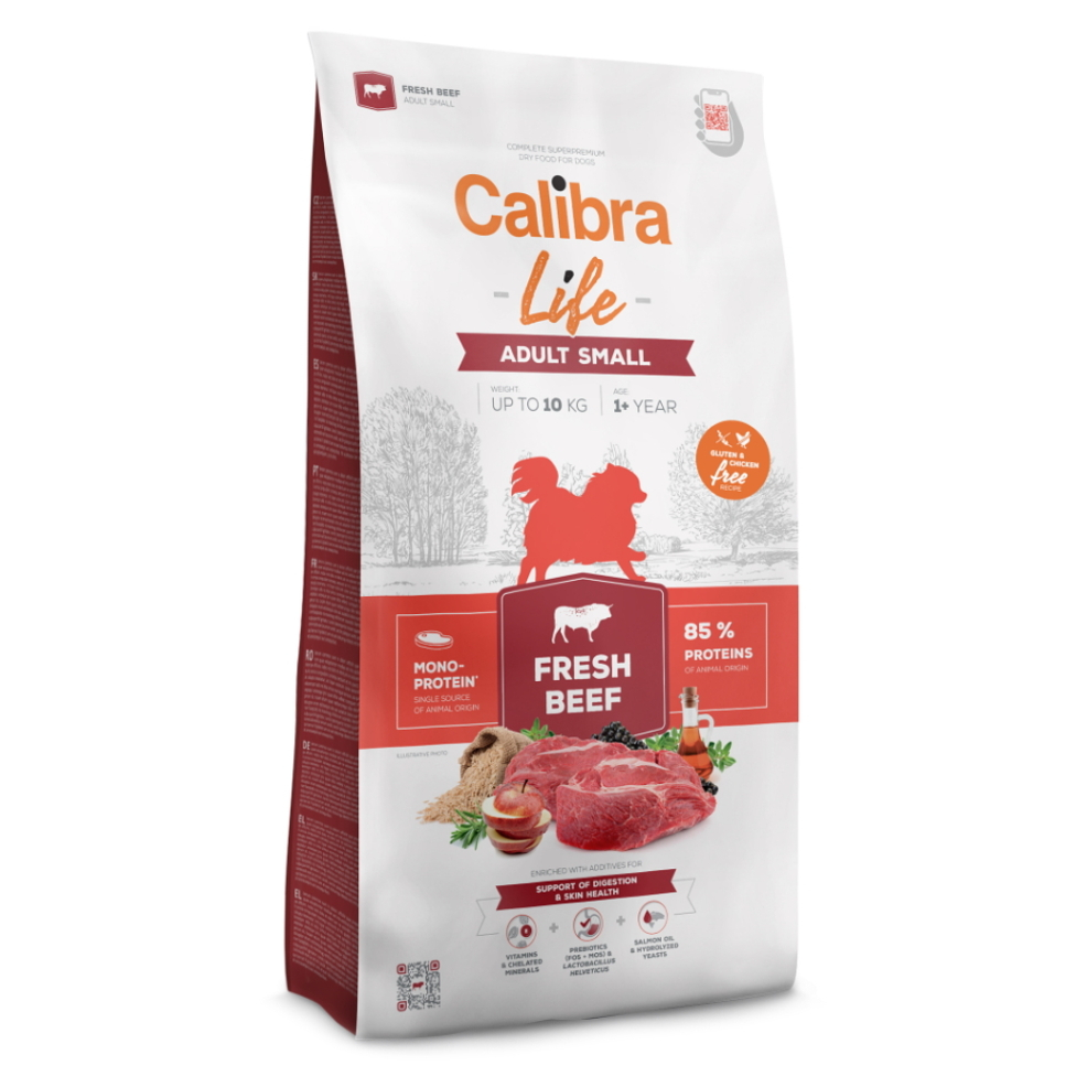 CALIBRA Life Fresh Beef Adult Small granuly pre psov 1 ks, Hmotnosť balenia: 6 kg