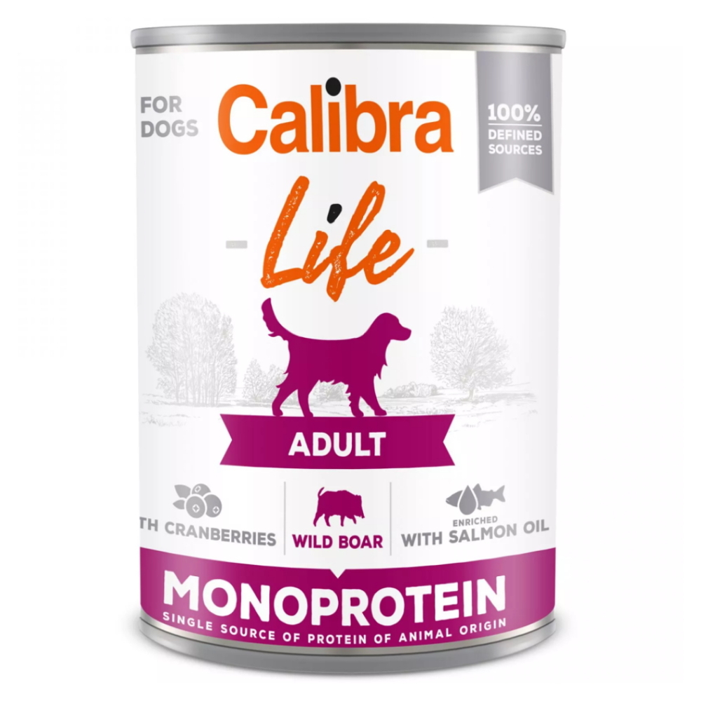CALIBRA Life konzerva Adult Wild boar with cranberries pre psov 400 g
