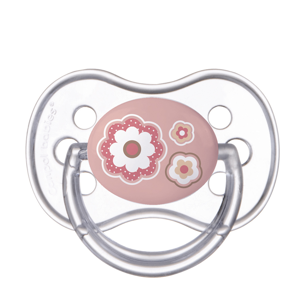 CANPOL BABIES Cumlík silikónový symetrický NEWBORN BABY 0-6m ružový