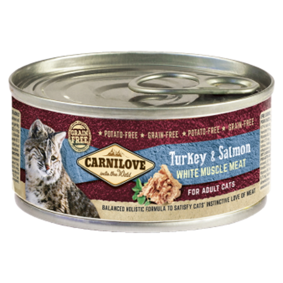 CARNILOVE Cat turkey  salmon konzerva pre mačky 100 g
