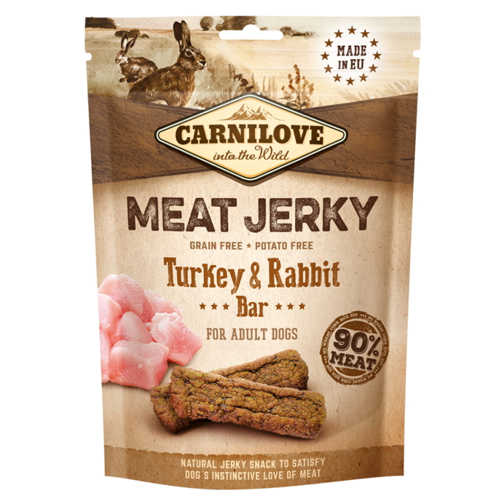 CARNILOVE Meat Jerky pre psov Turkey  Rabbit Bar 100 g