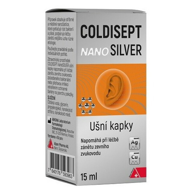 COLDISEPT Nanosilver ušné kvapky 15 ml
