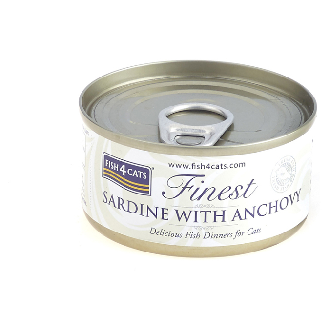 FISH4CATS Konzerva pre mačky Finest sardinka s ančovičkami 70 g
