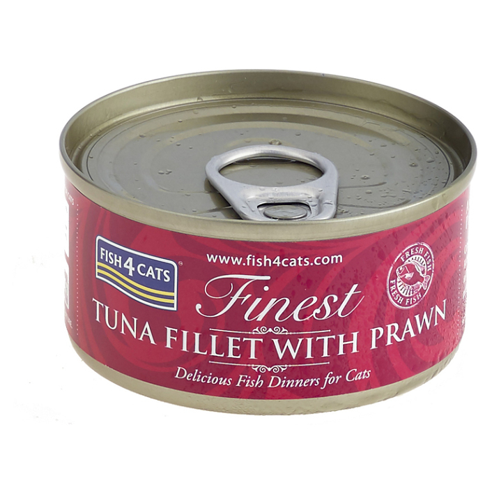 FISH4CATS Konzerva pre mačky Finest tuniak s krevetami 70 g