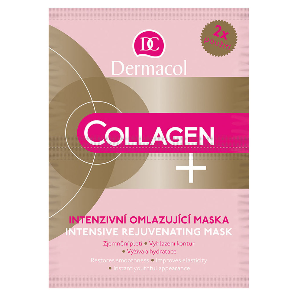 DERMACOL Collagen Intenzívna omladzujúca pleťová maska 2 x 8 ml