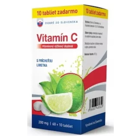 DOBRÉ ZO SLOVENSKA Vitamín C 200 mg limetka 60  10 tabliet