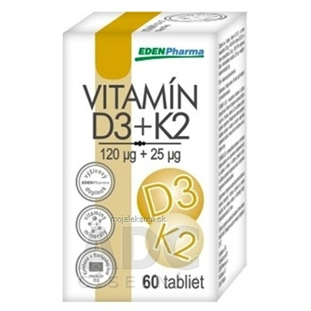 EDENPHARMA Vitamín D3  K2 tablety 60 ks