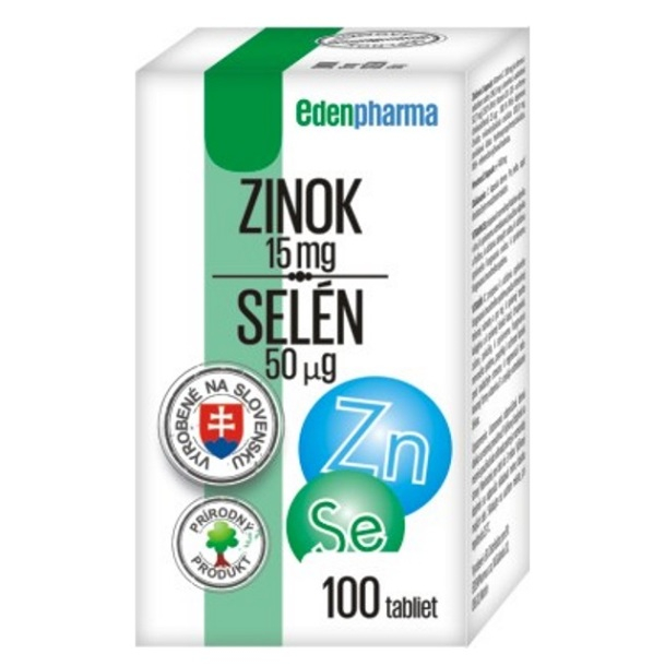 EDENPHARMA Zinok  Selén tablety 100 ks