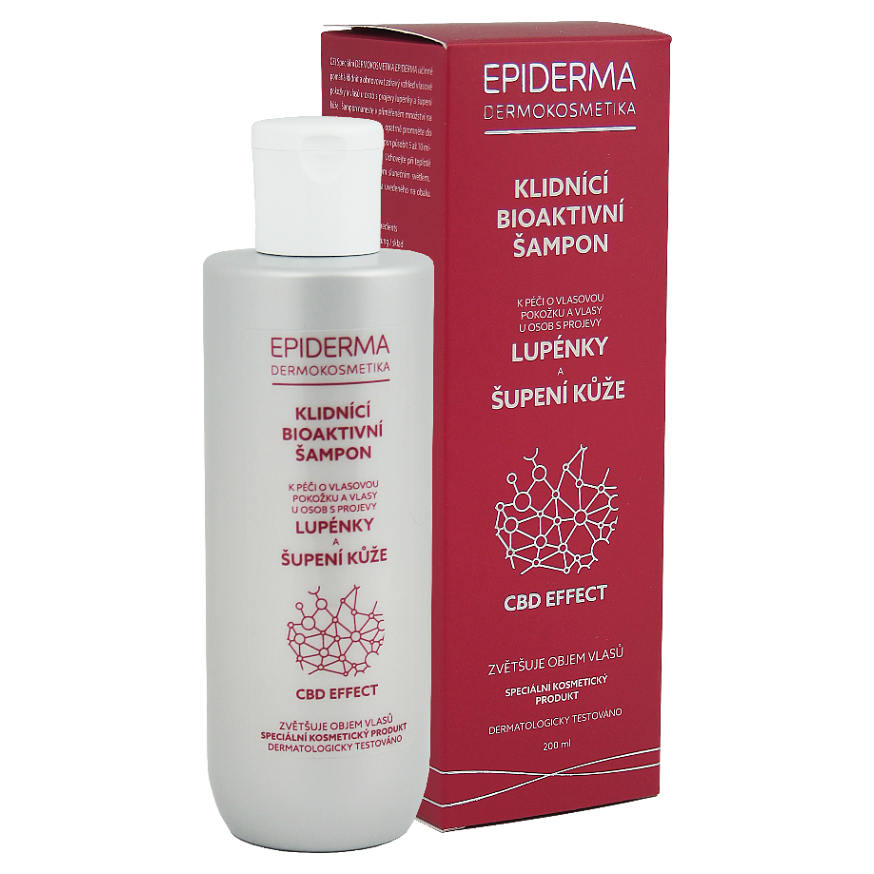 EPIDERMA Bioaktívny CBD šampón pri Lupienke 200 ml
