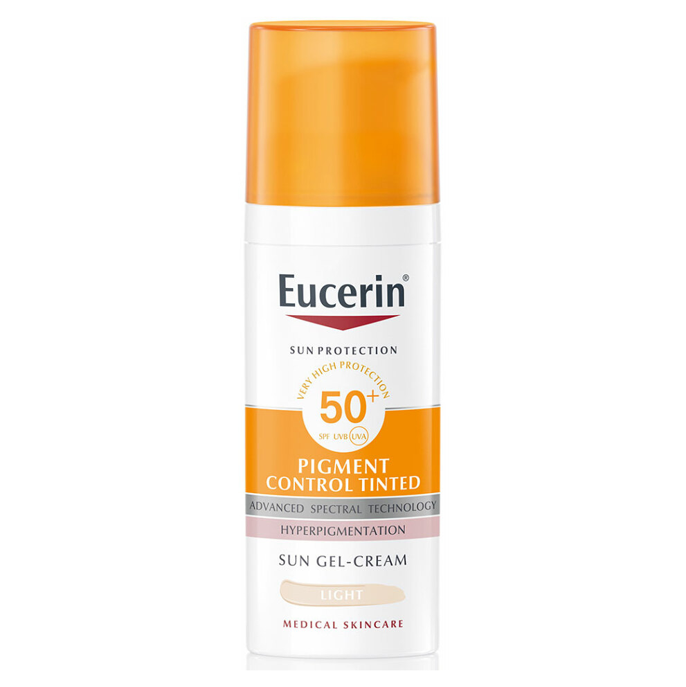 EUCERIN Sun Pigment Control Tinted Emulzia na opaľovanie na tvár SPF50 svetlá 50 ml