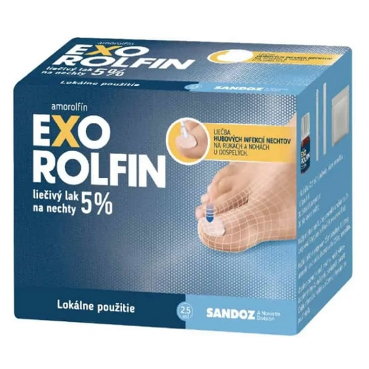 EXOROLFIN Liečivý lak na nechty 5  percent 2,5 ml