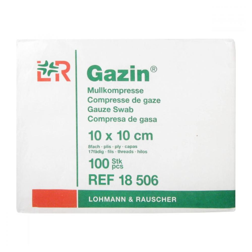 GAZIN Gáza hydrofilné skladaná  10 x 10 cm  100 ks 8 vrst.