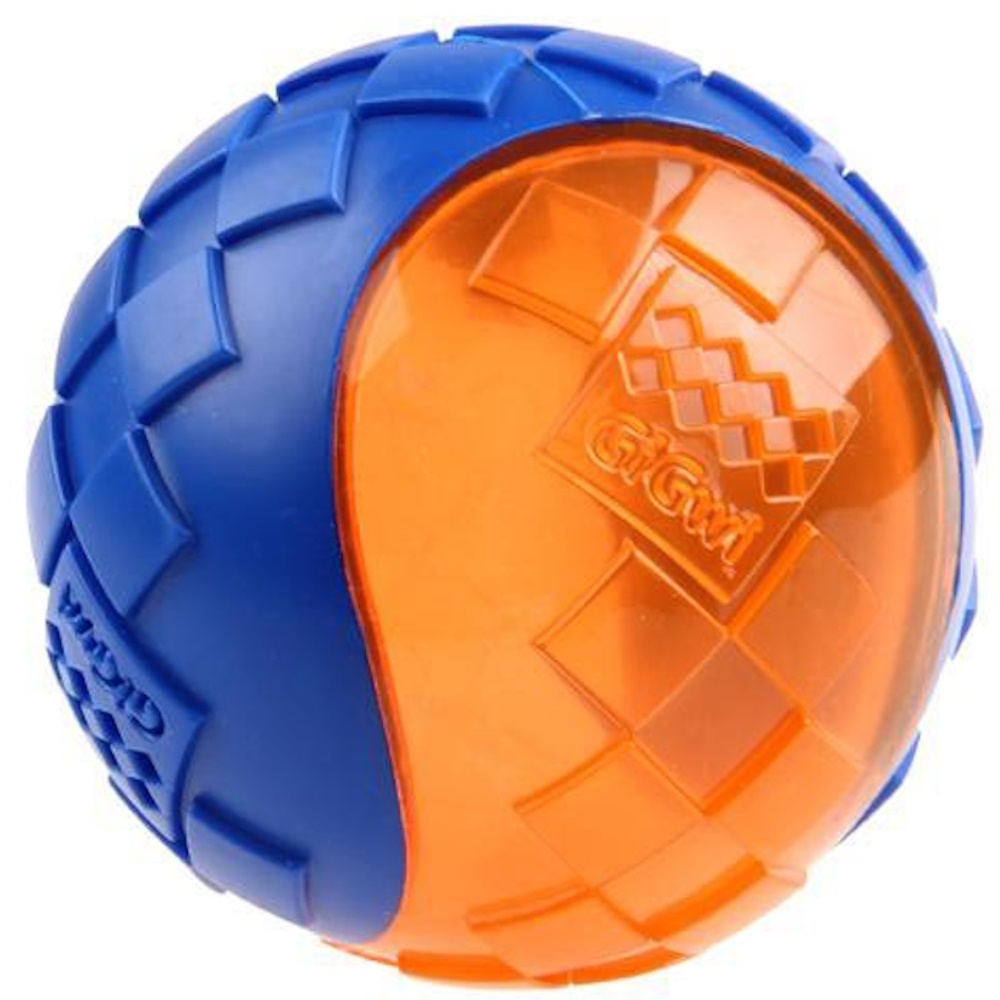 GIGWI Ball Loptička pre psov transparentná modrooranžová 6,4 cm