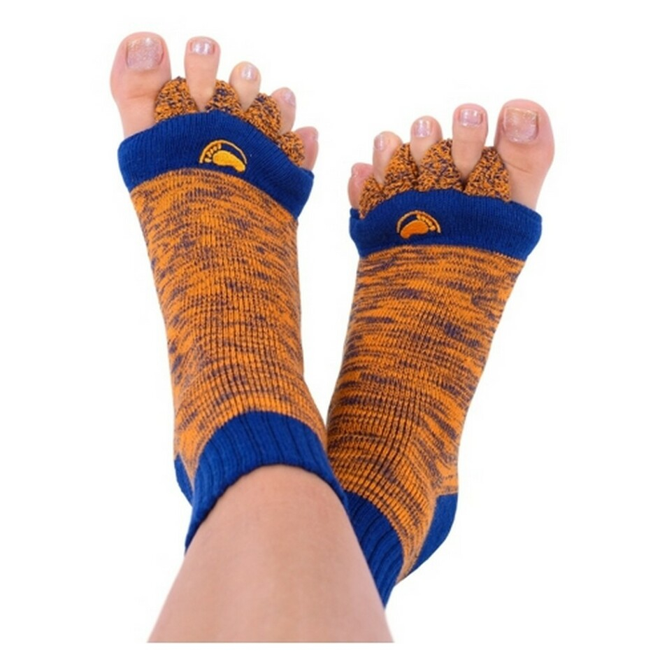 HAPPY FEET Adjustačné ponožky orangeblue veľkosť L