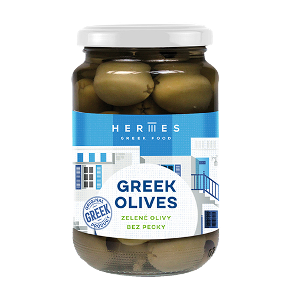 HERMES Zelené olivy bez kôstky 170 g
