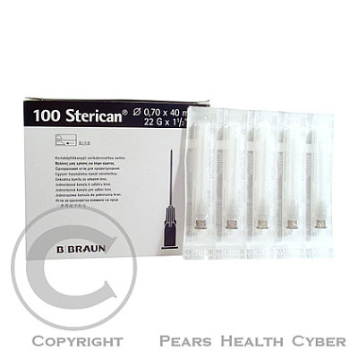 Injekčná ihla PH 0.7 x 40 22 G 1 12 čierna Sterican 100 kusov
