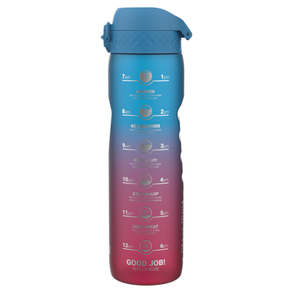 ion8 Leak Proof fľaša motivator blue  pink 1000 ml