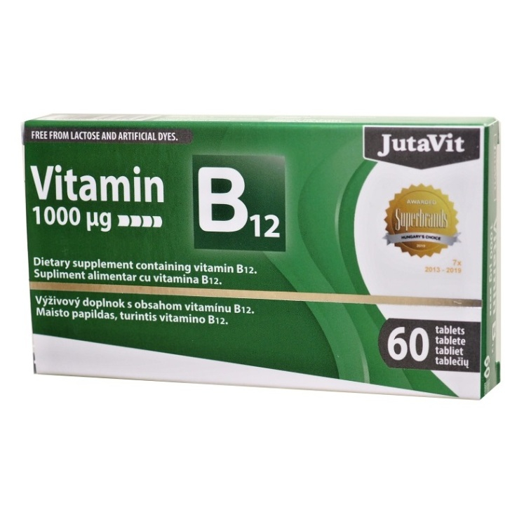 JUTAVIT Vitamín B12 1000 µg 60 tabliet