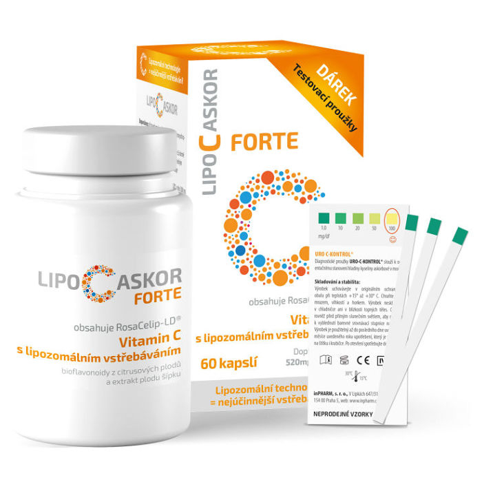 LIPO C ASKOR Forte vitamín C 520 mg 60 kapsúl