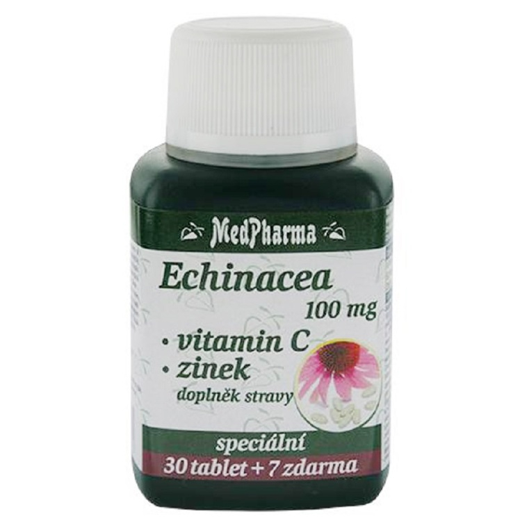 MEDPHARMA Echinacea 100 mg  vitamín C  zinok 37 tabliet