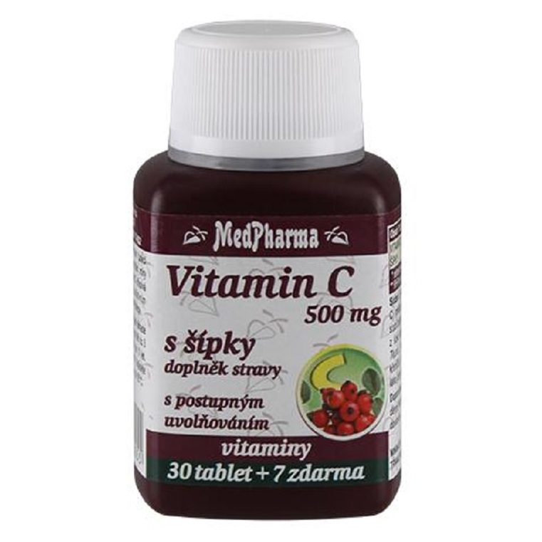 MEDPHARMA Vitamín C 500 mg s šípkami, predĺžený účinok 37 tabliet