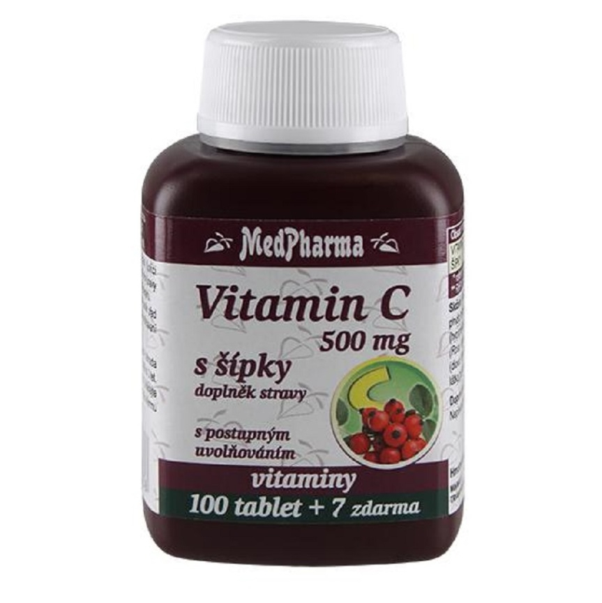 MEDPHARMA Vitamín C 500 mg so šípkami 107 tabliet