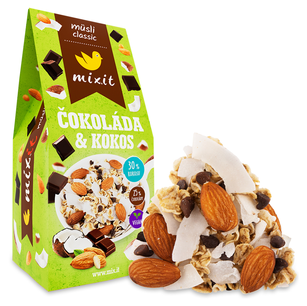 MIXIT Müsli classic čokoláda  kokos 320 g