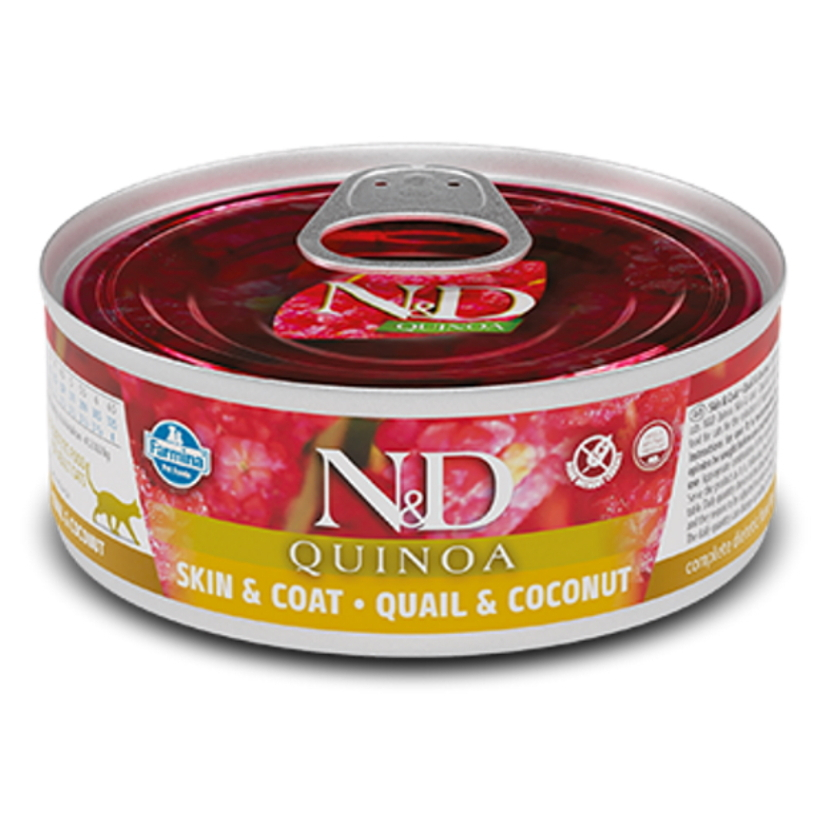 ND Quinoa Quail  Coconut Adult pre dospelé mačky 80 g