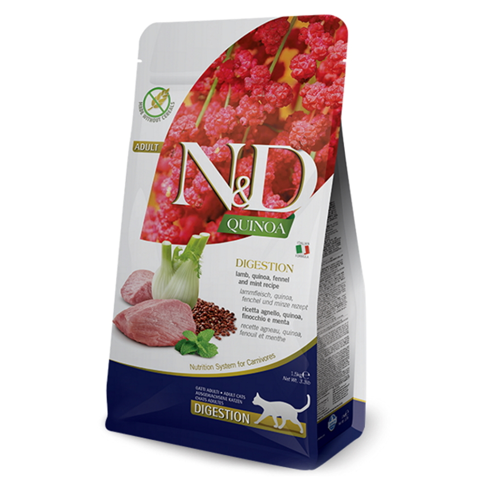 ND Quinoa Digestion Lamb  Fennel pre mačky 1,5 kg