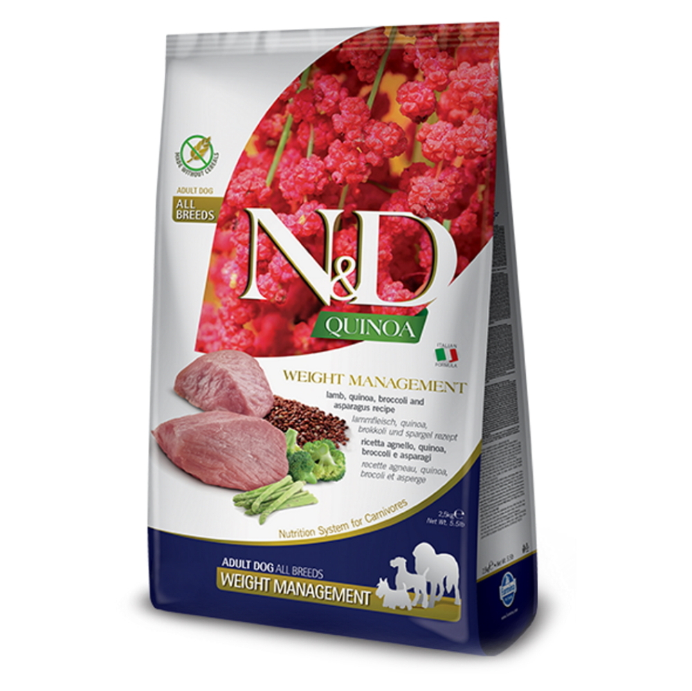 ND Quinoa DOG Weight Management Lamb  Broccoli  pre psov 2,5 kg
