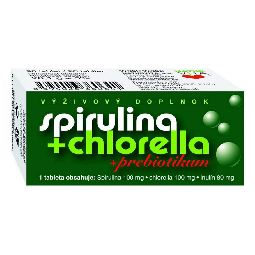 NATURVITA Spirulina  chlorella  prebiotikum 90 tabliet