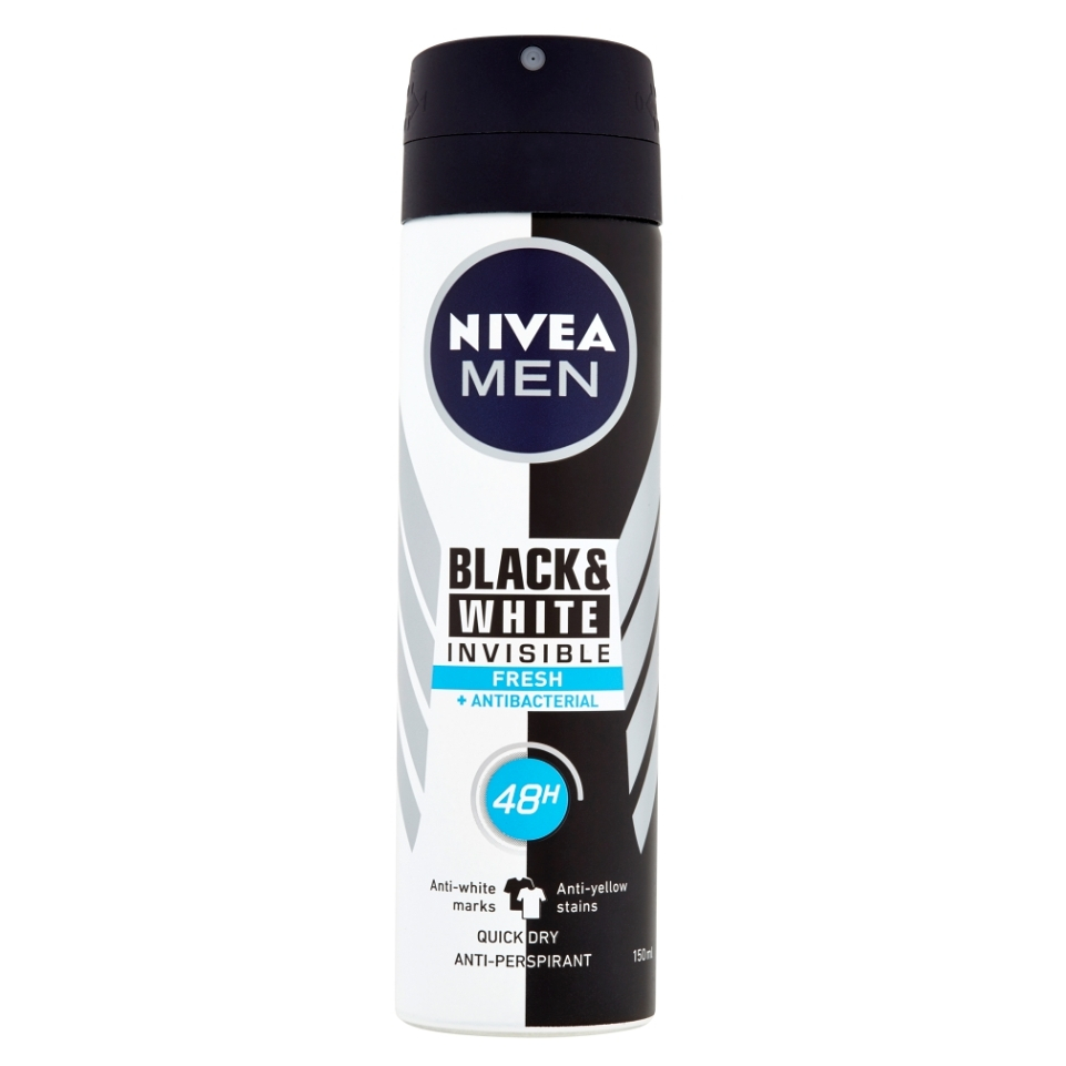 NIVEA Men Black  White Invisible Fresh Sprej antiperspirant 150 ml