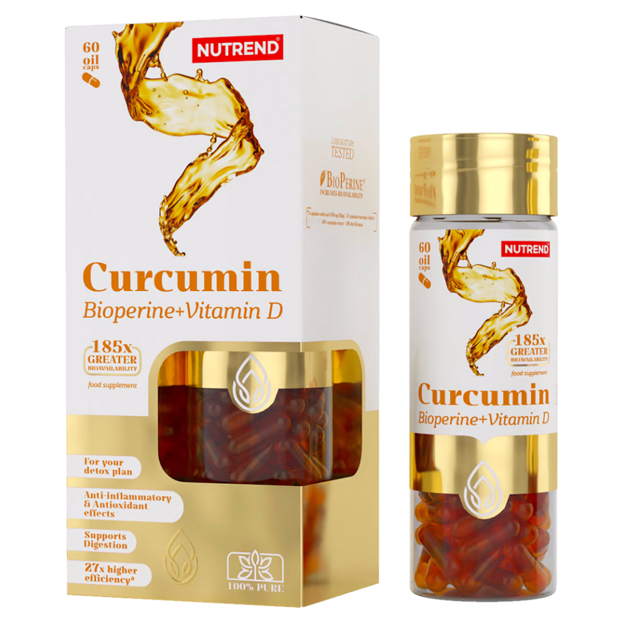 NUTREND Curcumin  bioperine  vitamin D 60 kapslí