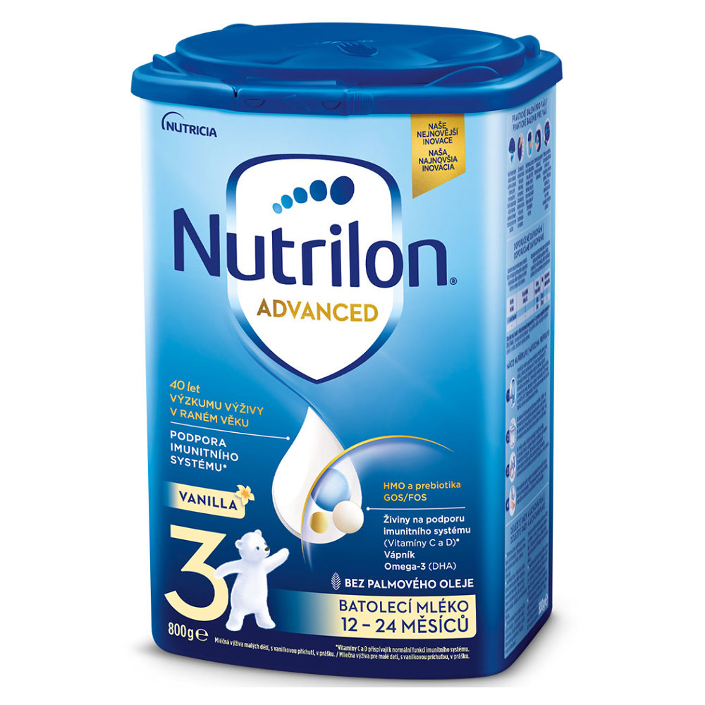 NUTRILON 3 Advanced Vanilla Pokračovacie batoľacie mlieko od 12-24 mesiacov 800 g