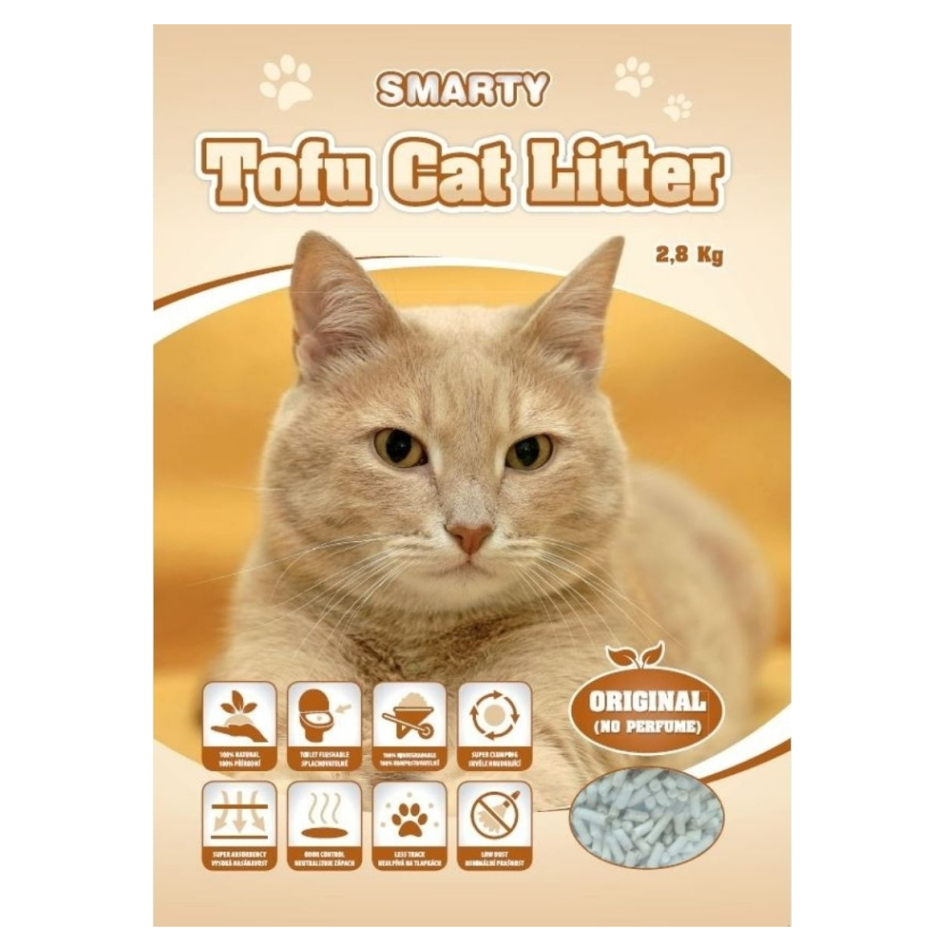 SMARTY tofu cat litter original bez vône podstielka pre mačky 2,8 kg