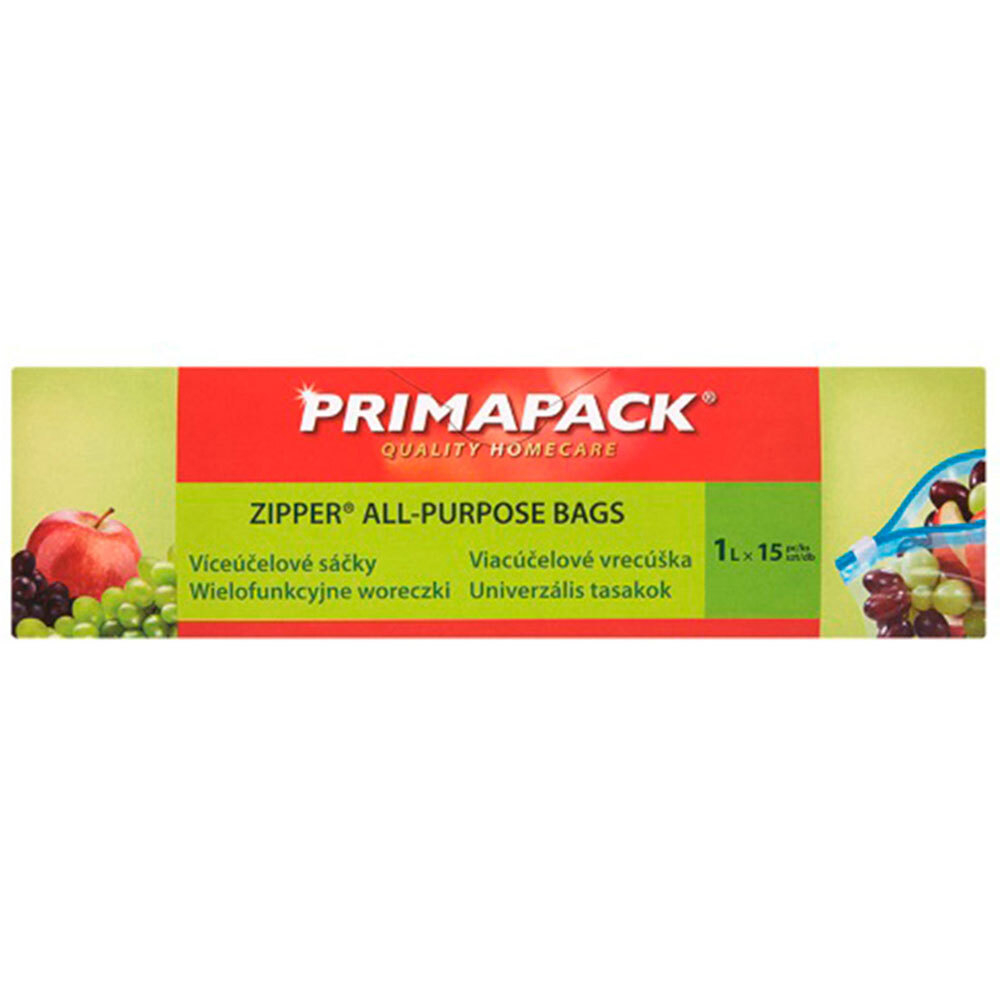 PRIMAPACK Zipper® Viacúčelové vrecká 1L15ks