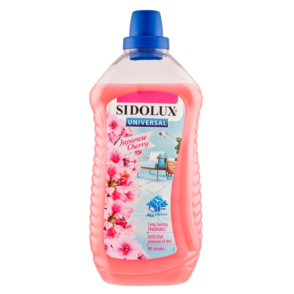 SIDOLUX Universal Japanese Cherry prostriedok na umývanie všetkých umývateľných povrchov 1 l