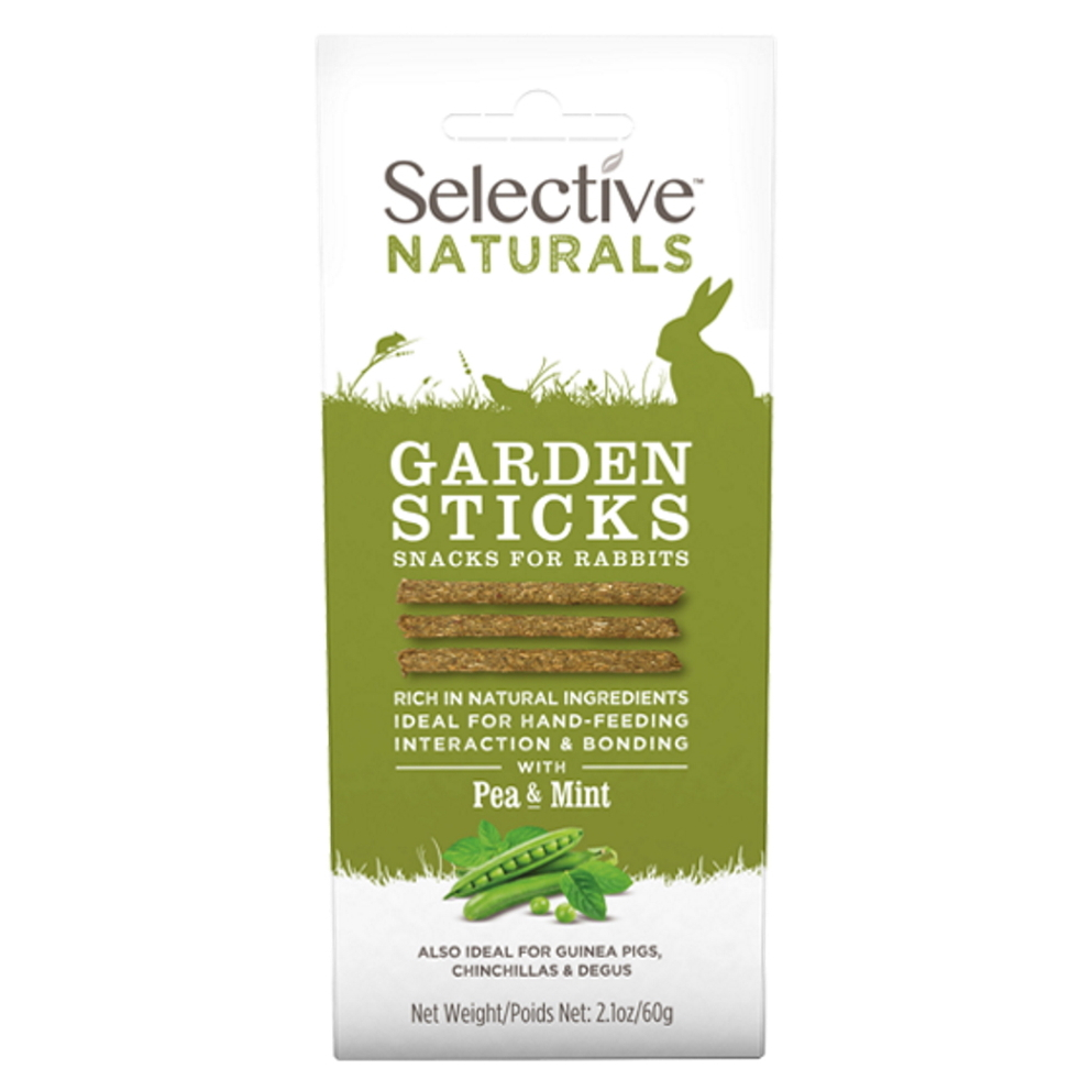 SUPREME Selective naturals snack garden sticks hrášok s mätou 60 g